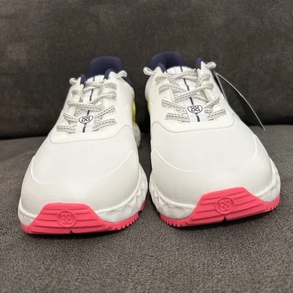 G/Fore MG4+ TPU Golf Shoe Mens 11 Snow White Yellow Pink Performance Comfort
